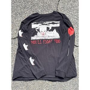Stephen Kings “IT” you’ll float too long sleeve shirt clown boats balloon XXL